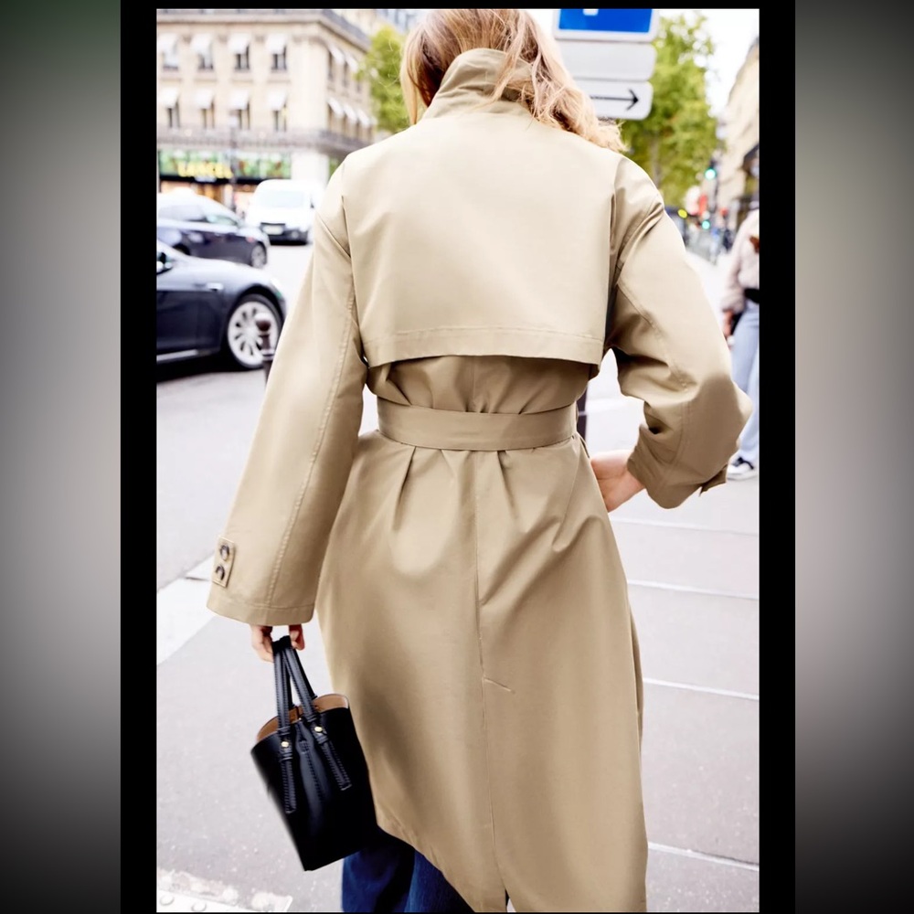 Zara long trench coat, - Picture 2 of 4